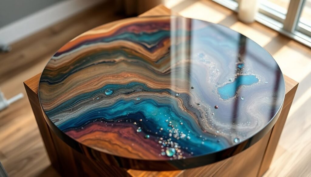 Epoxy resin table top diy